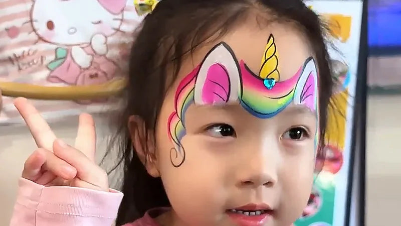 Easy Unicorn Face Paint Tutorial for Kids Rainbow Magic in 5 Simple