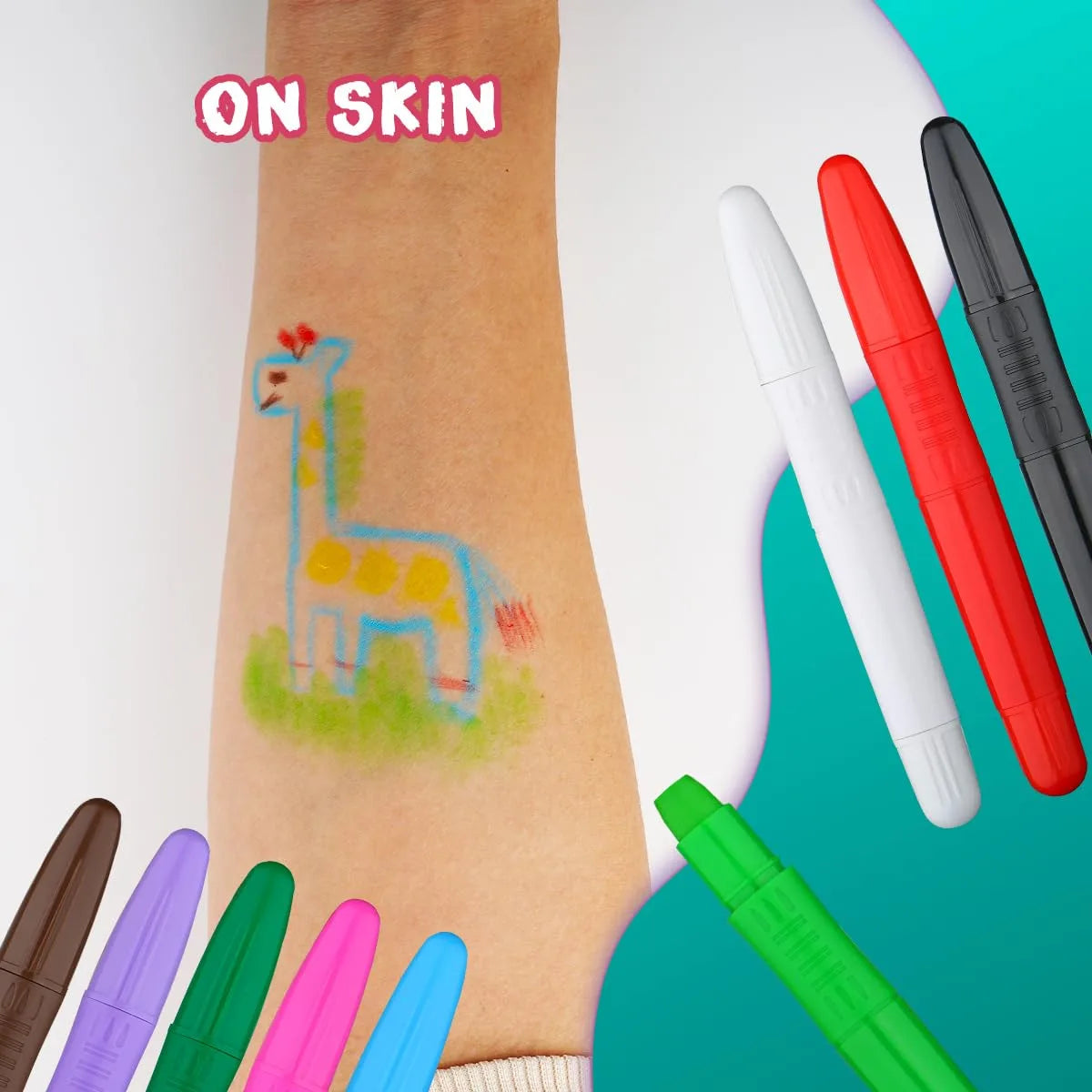 12 Colors Face Paint Crayons Sticks for Kids