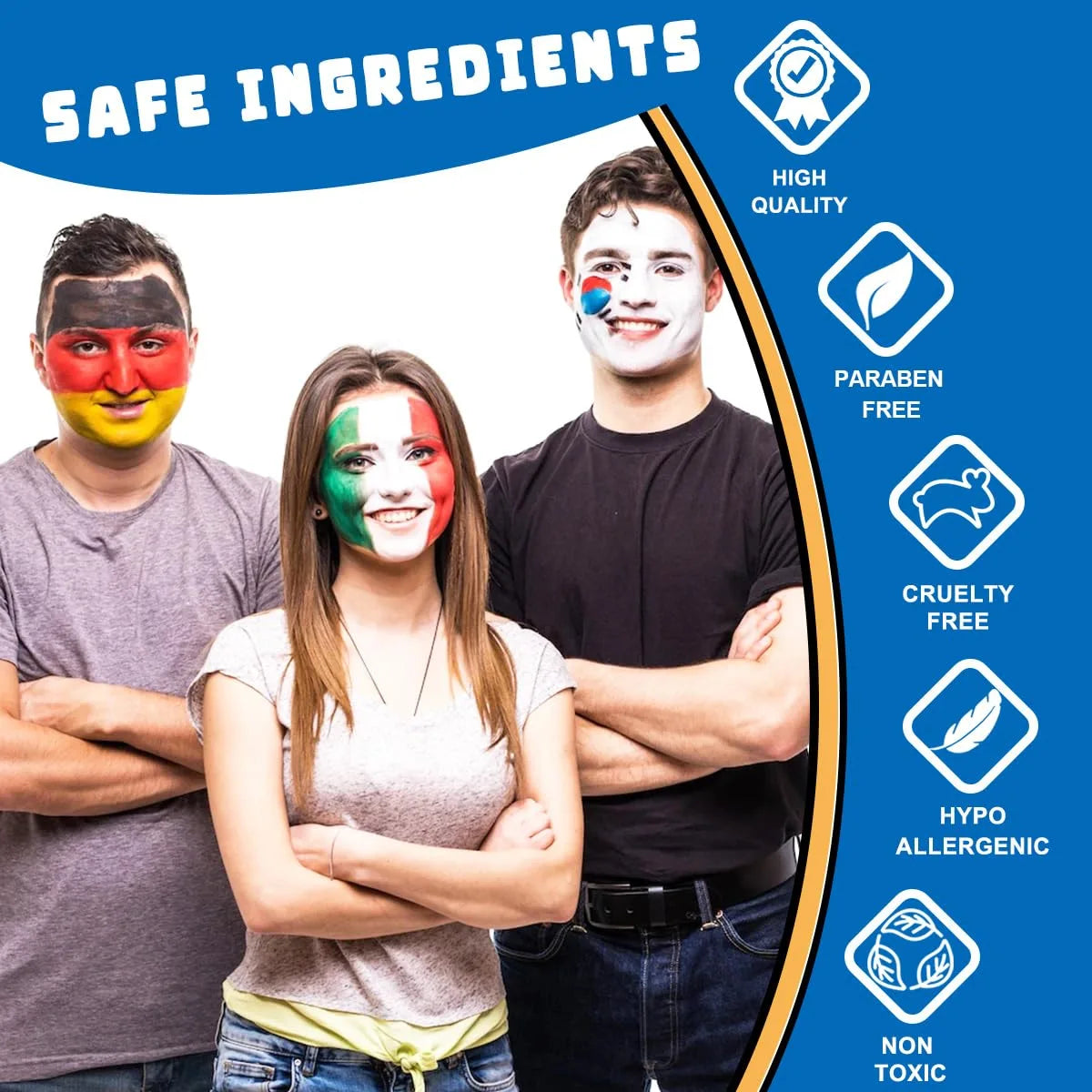 Bowitzki 14 Colors Water Based Face Body Paint Set Cream Makeup 20ml