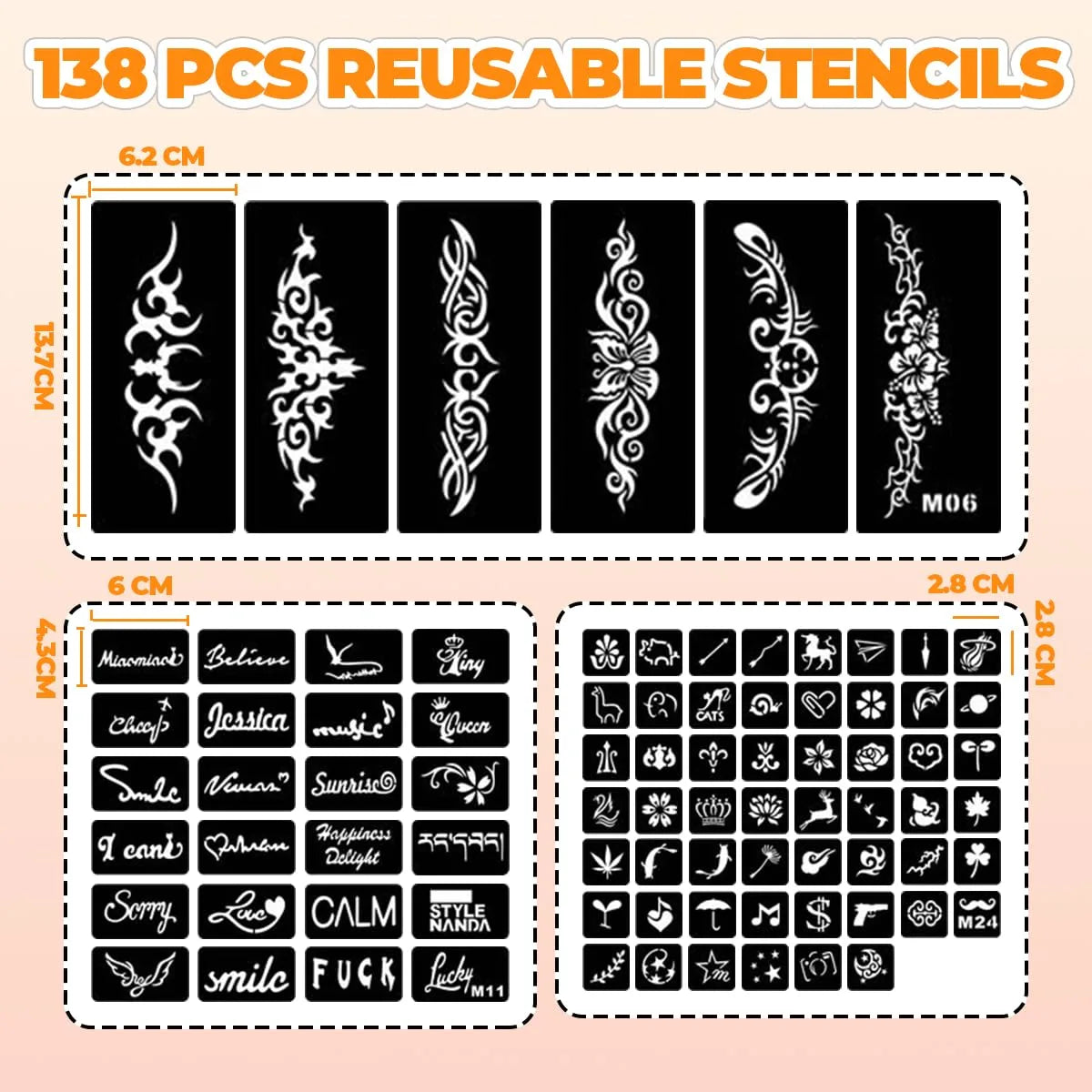 26 Colors Temporary Tattoo Face & Body Paint Markers Kit