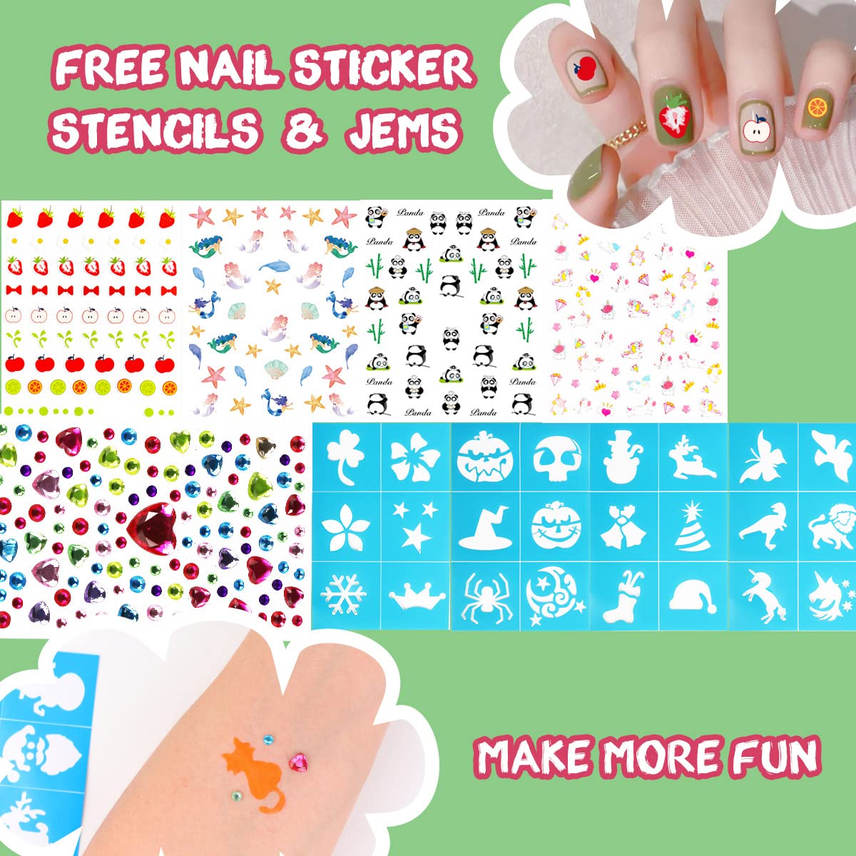 36 Colors Face Paint Crayons for Kids