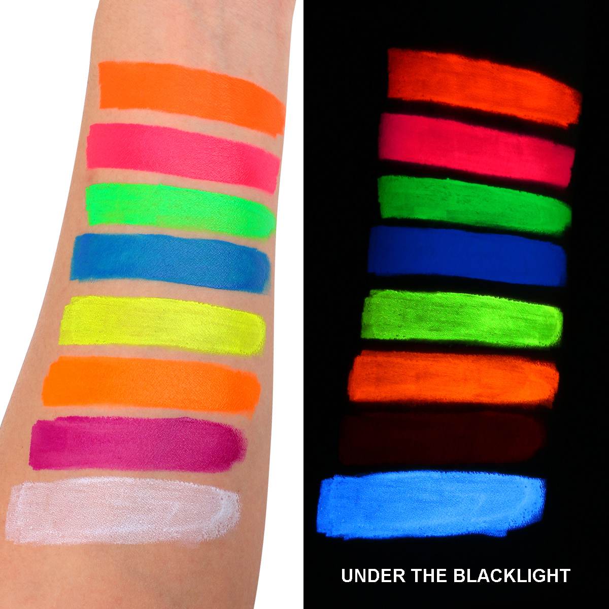 10mlx8 Water Based Cream Neon UV Liquid Face Body Party Paint Kit
