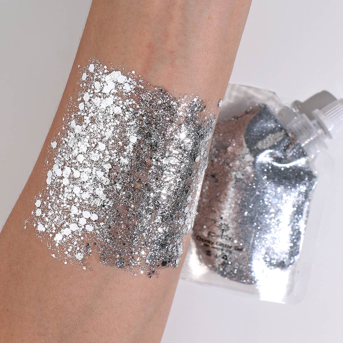 Chunky Glitter Gel - Silvery