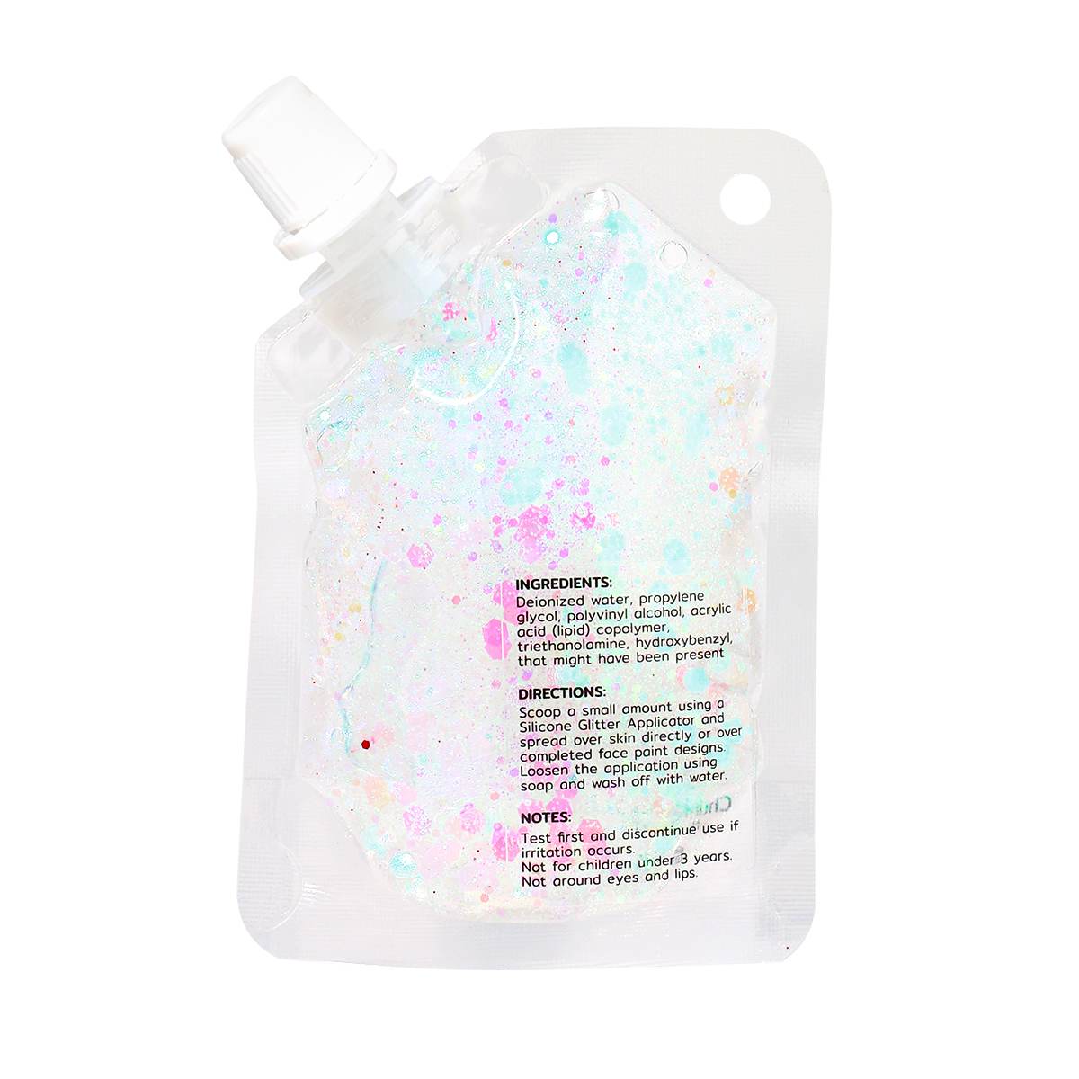 Chunky Glitter Gel - White