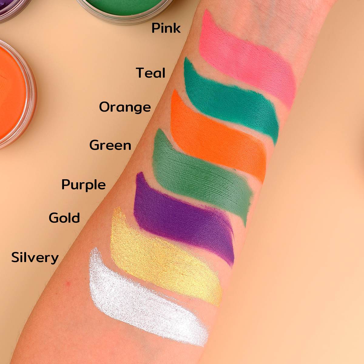 Waterproof Oil Based Face Paint - Silvery