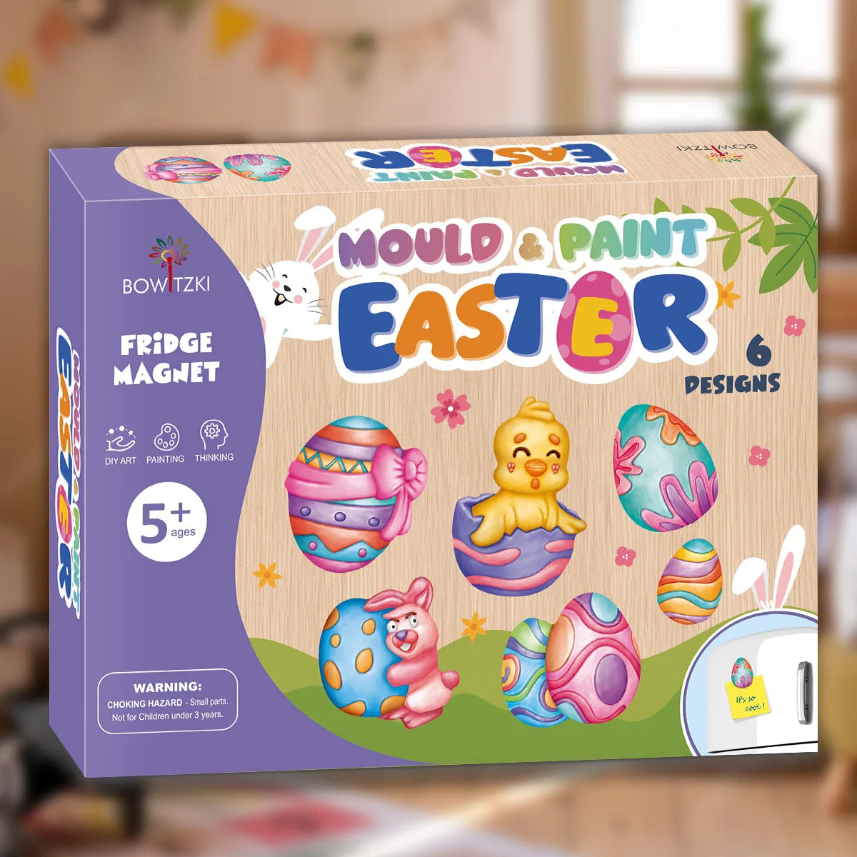 Easter Plaster Mould Paint Fridge Magnet Kit for Kids1