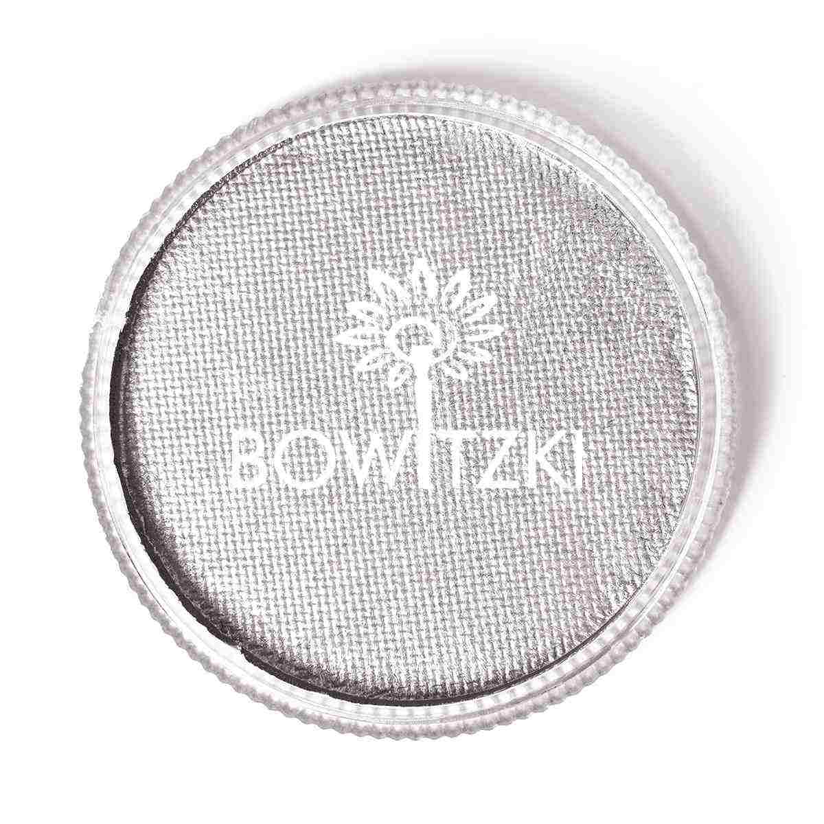 30g Professional Face Body Paint Cake - metallic silver