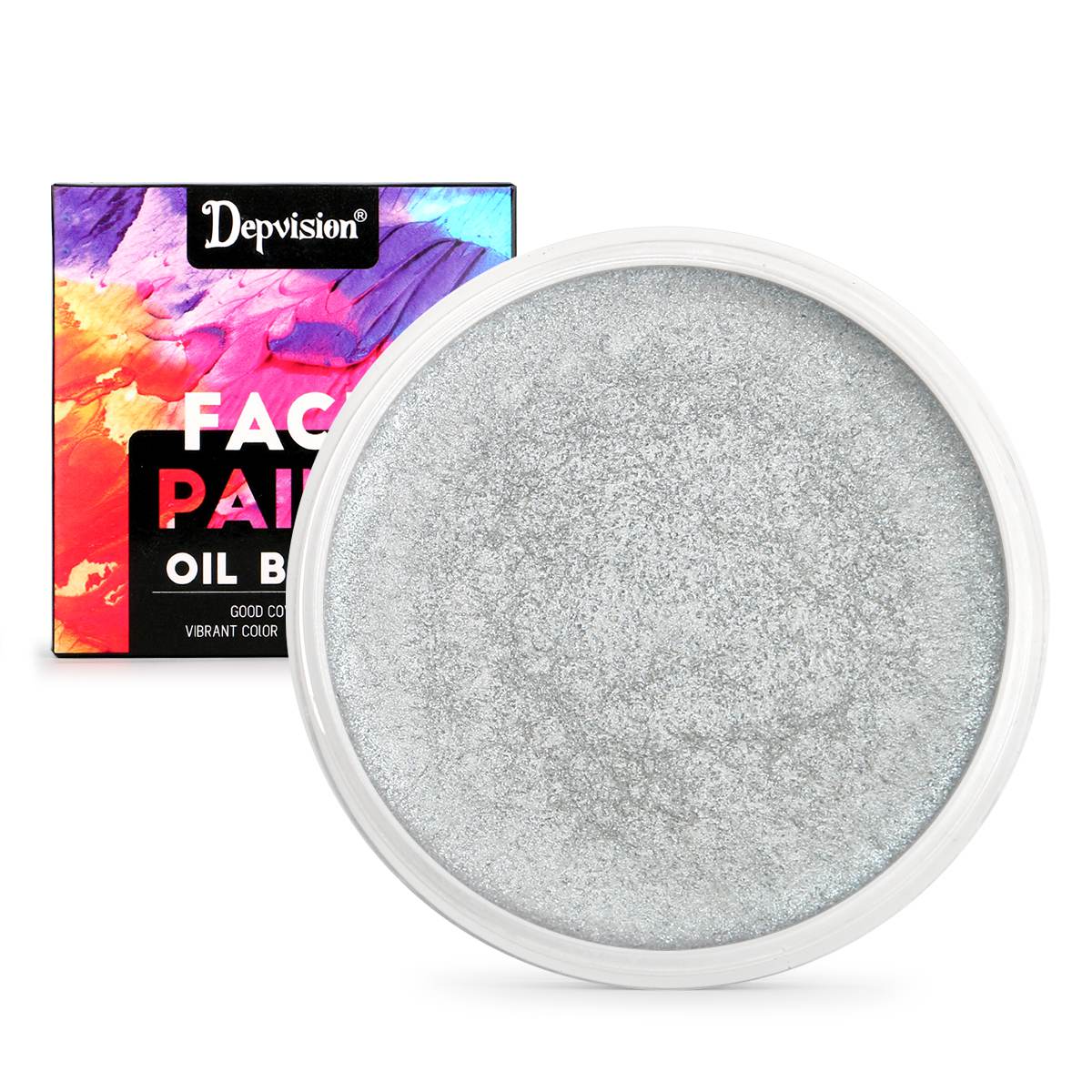 Waterproof Oil Based Face Paint - Silvery