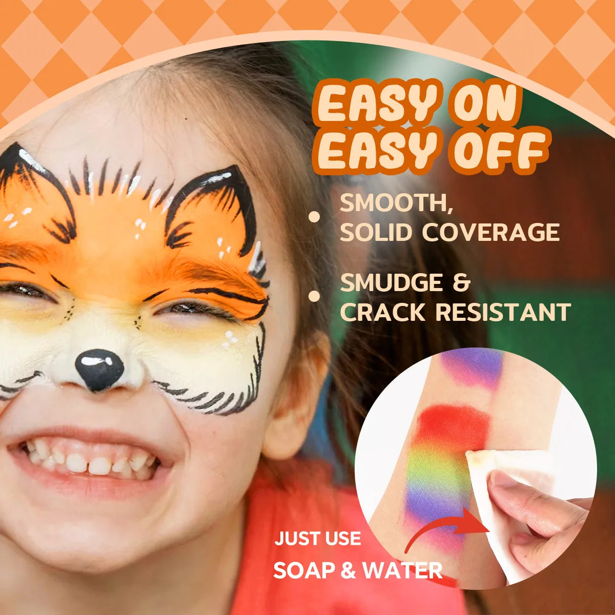 30g One Stroke Split Cake Face Paint - Rainbow