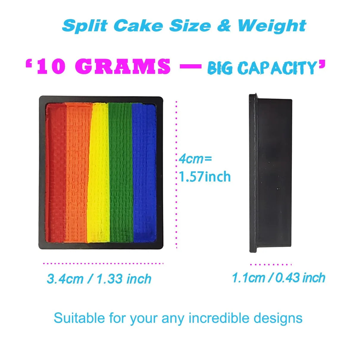 Professional One Stroke Face Paint Kit _ Rainbow Explosion