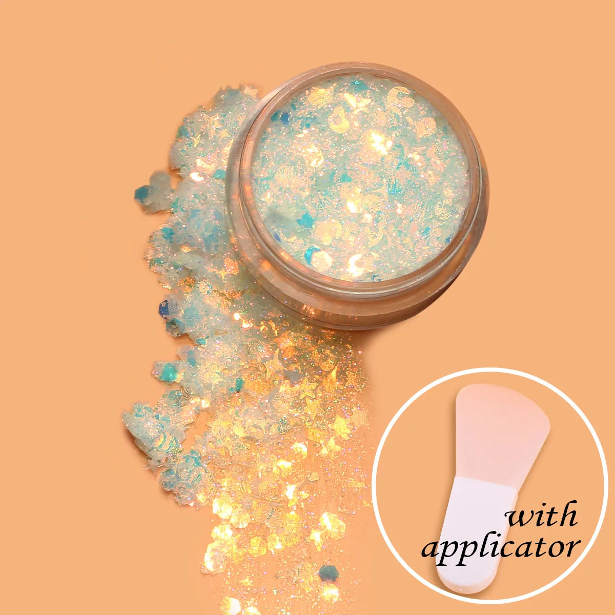 Snow Fairy – Sheer White High-Shine Glitter Cream