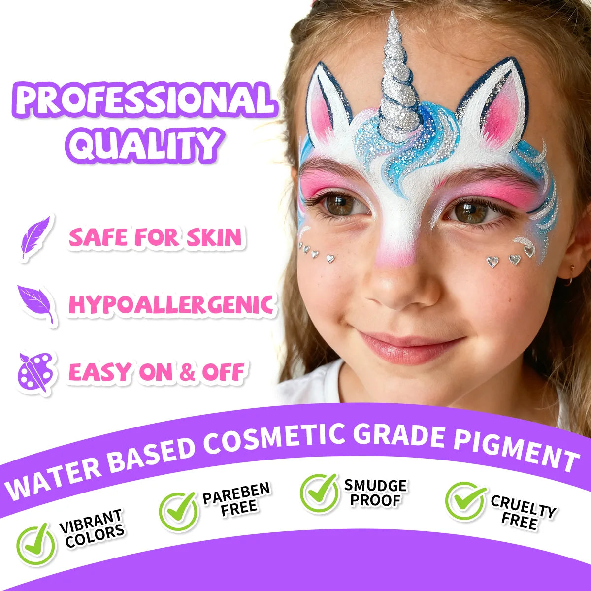 Unicorn Face Paint Kit for Kids - Pink