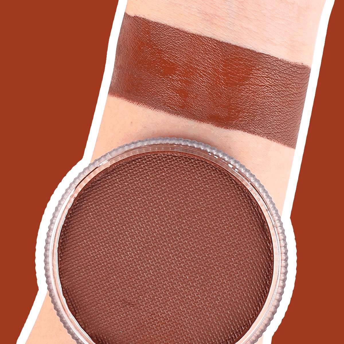 Pastel profesional de pintura facial y corporal de 30 g - marrón