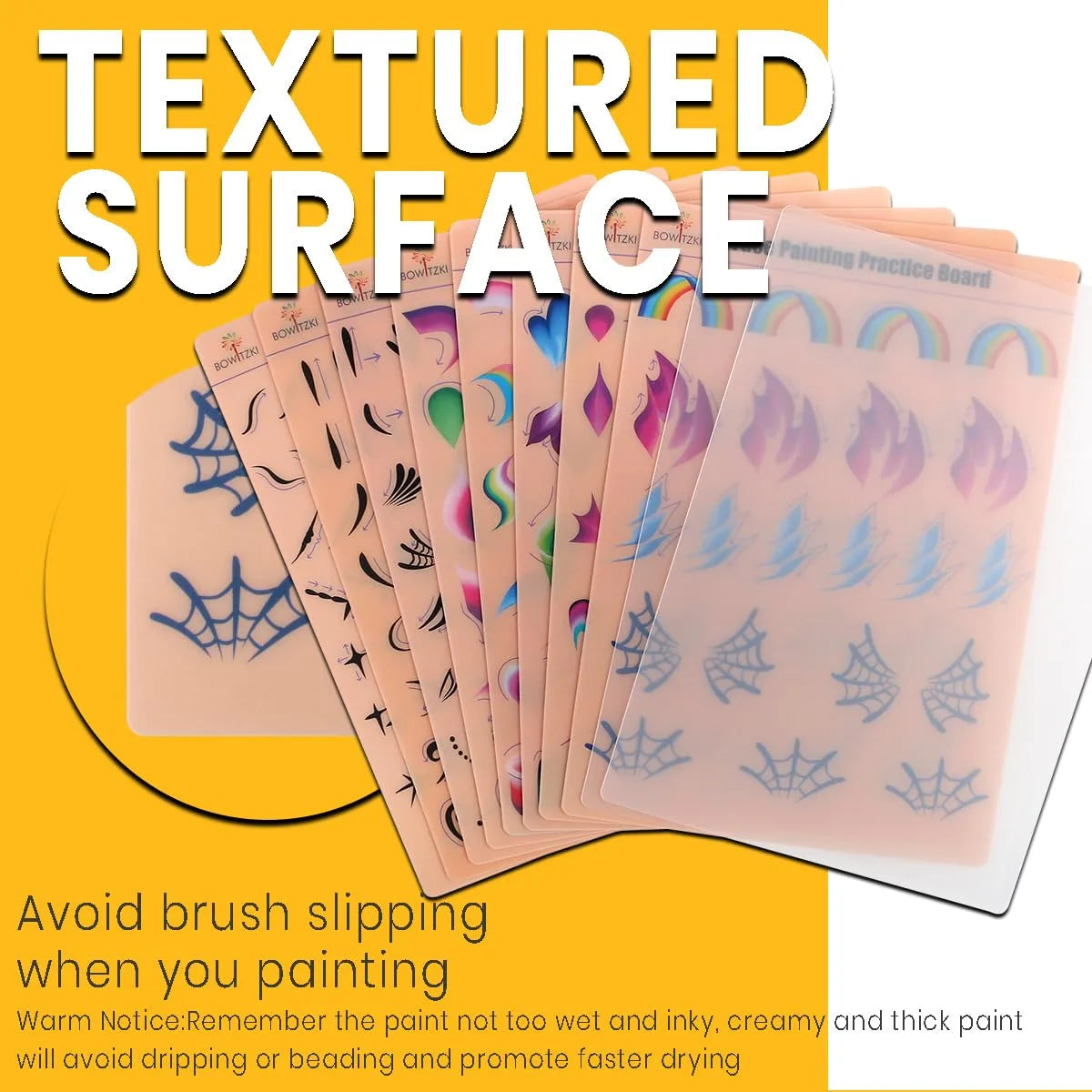 10pcs Reusable Face Painting Practice Board
