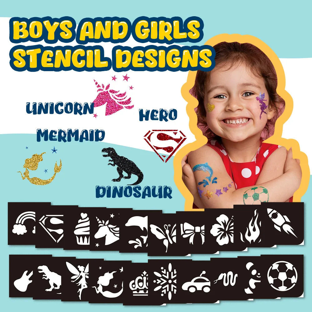 Temporary Glitter Tattoo Kit