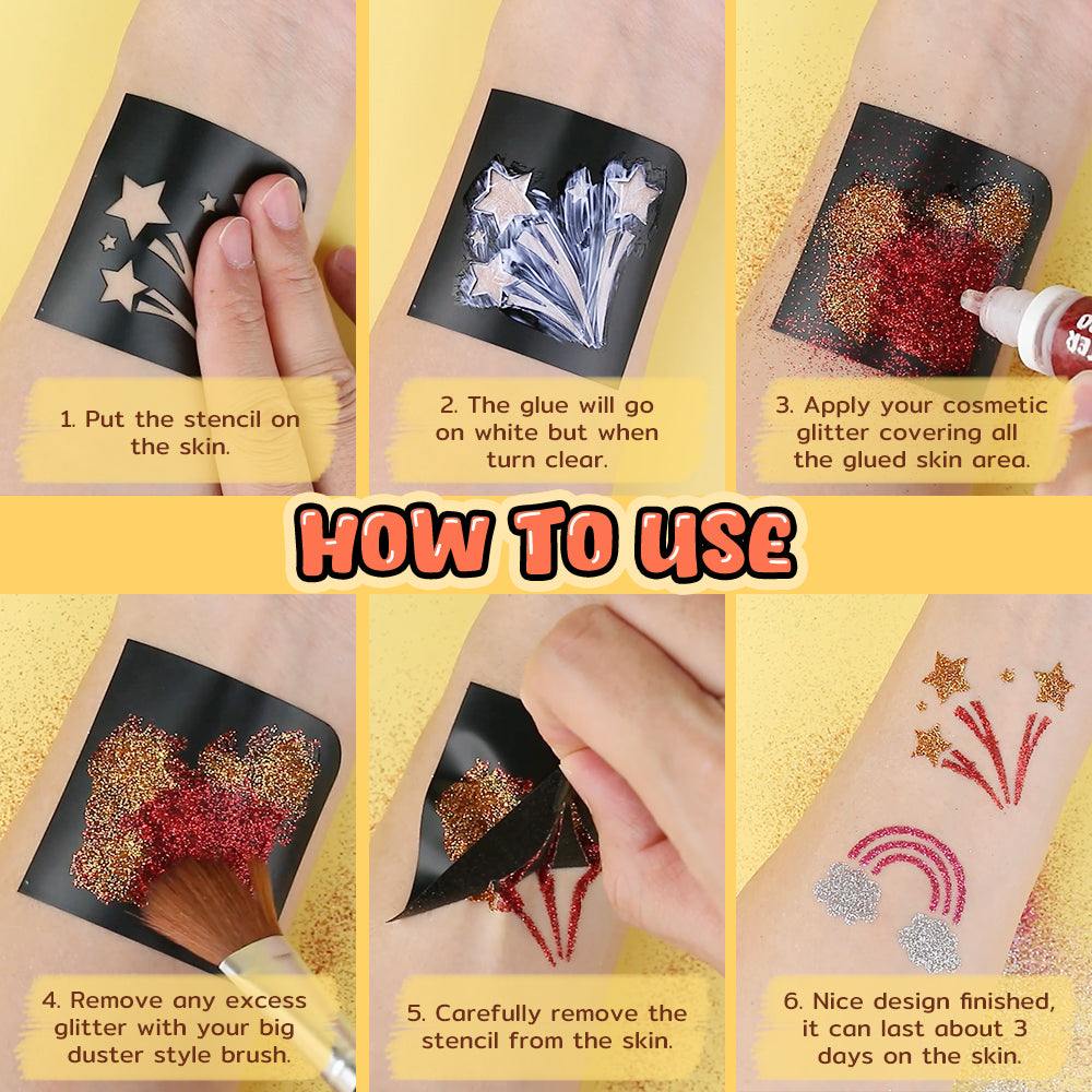 Temporary Glitter Tattoo Kit
