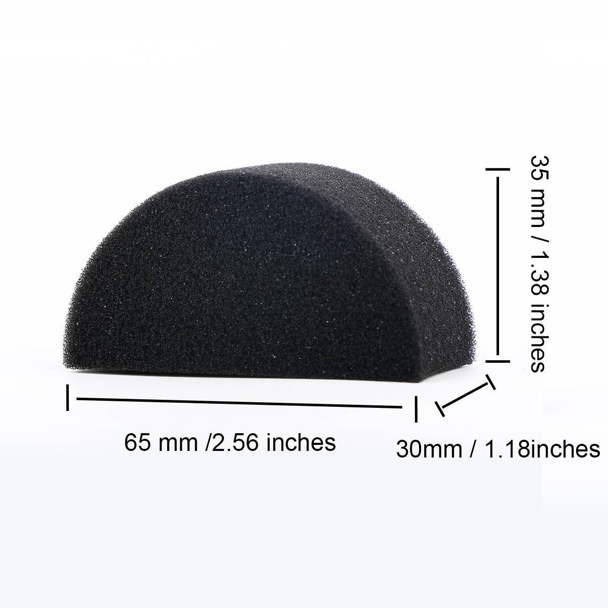2pcs/ 6pcs Face Paint Sponges Body Painting Half Moon Black