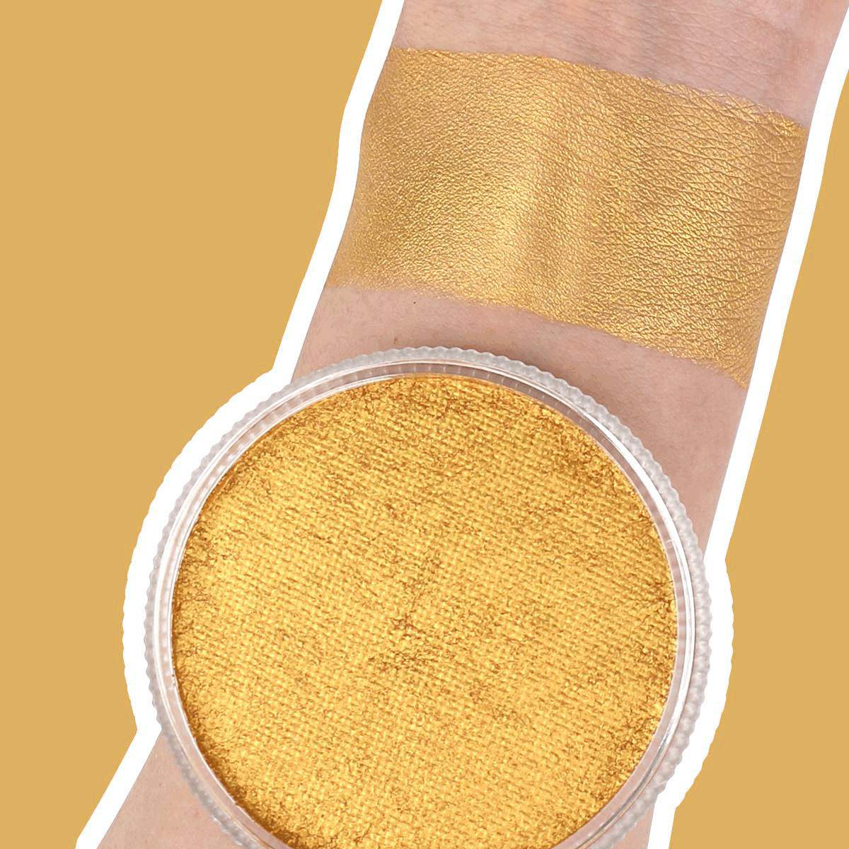 30g Professional Face Body Paint Cake - metallic gold