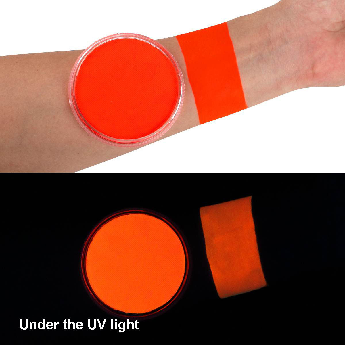 30g FX Face Body Paint Cake - Neon Orange Red