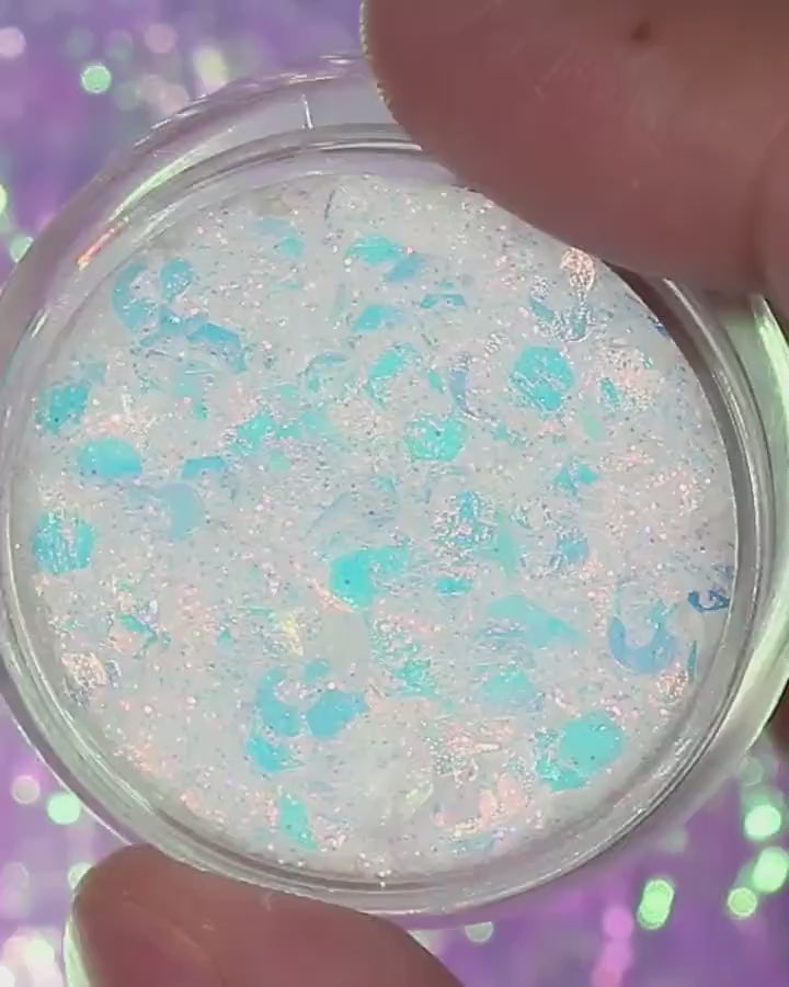 Snow Fairy – Sheer White High-Shine Glitter Cream