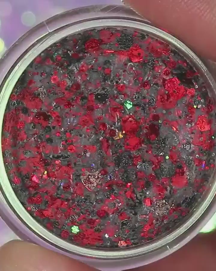Magic Heart – Romantic Red & Black Glitter Cream