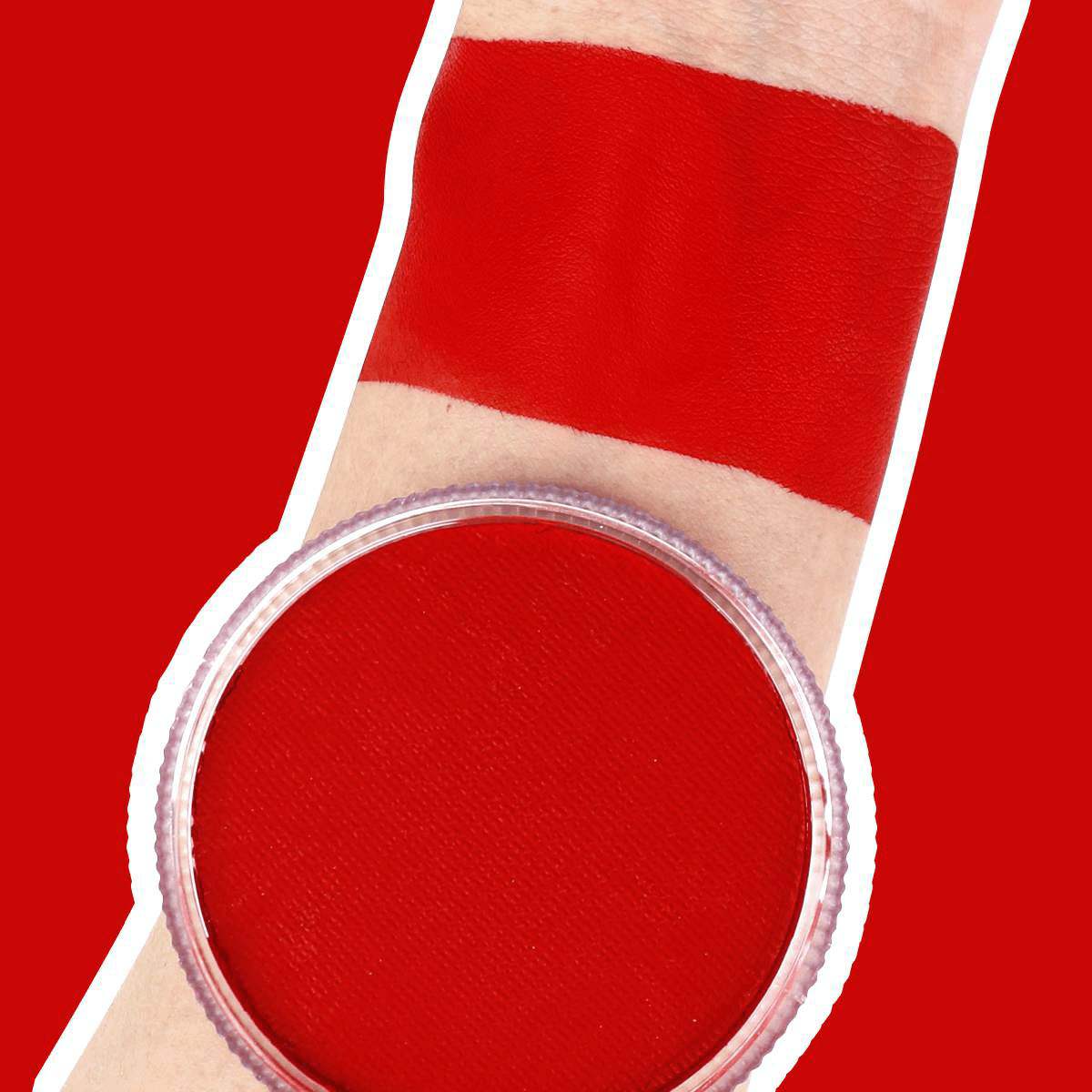 Pastel de pintura facial y corporal profesional de 30 g - rojo