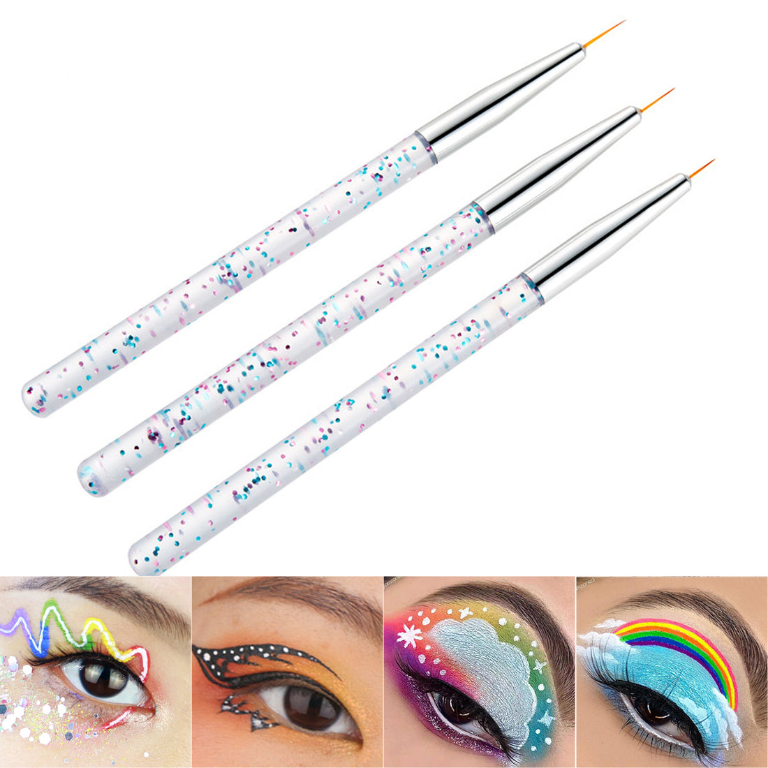 Water Activated Eyeliner Brush 3 Pieces Set