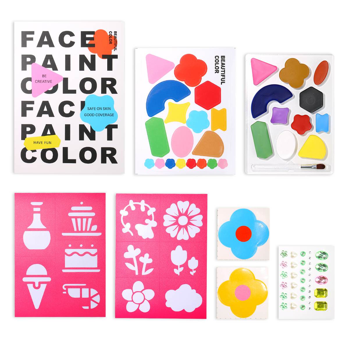 Kit de pintura facial de 11 colores para niños