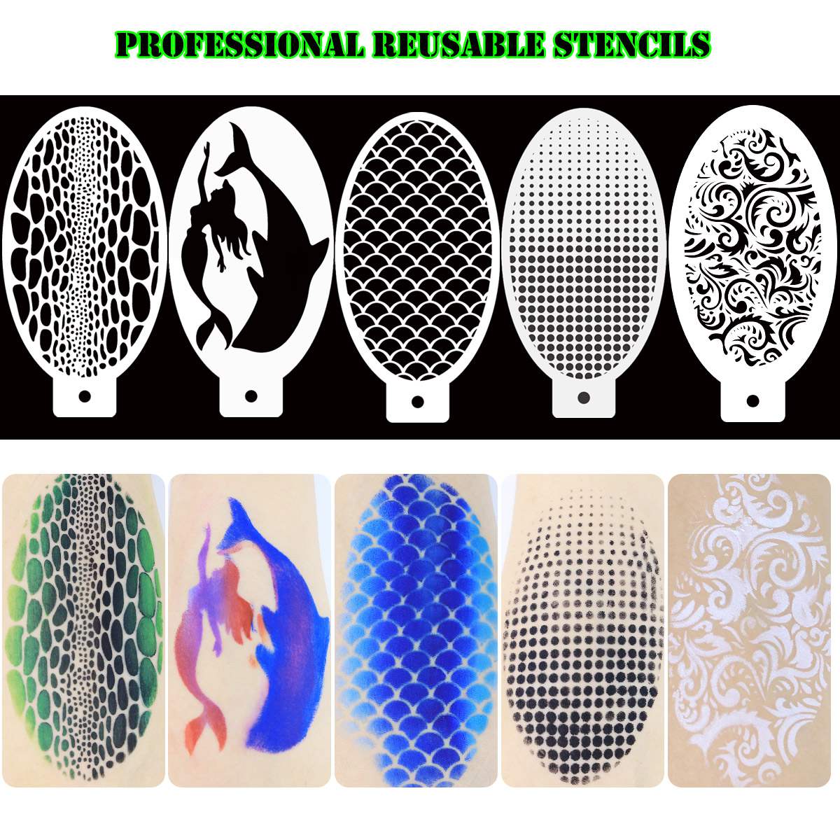 Professionelles One Stroke Gesichtsbemalungsset _ Regenbogenexplosion