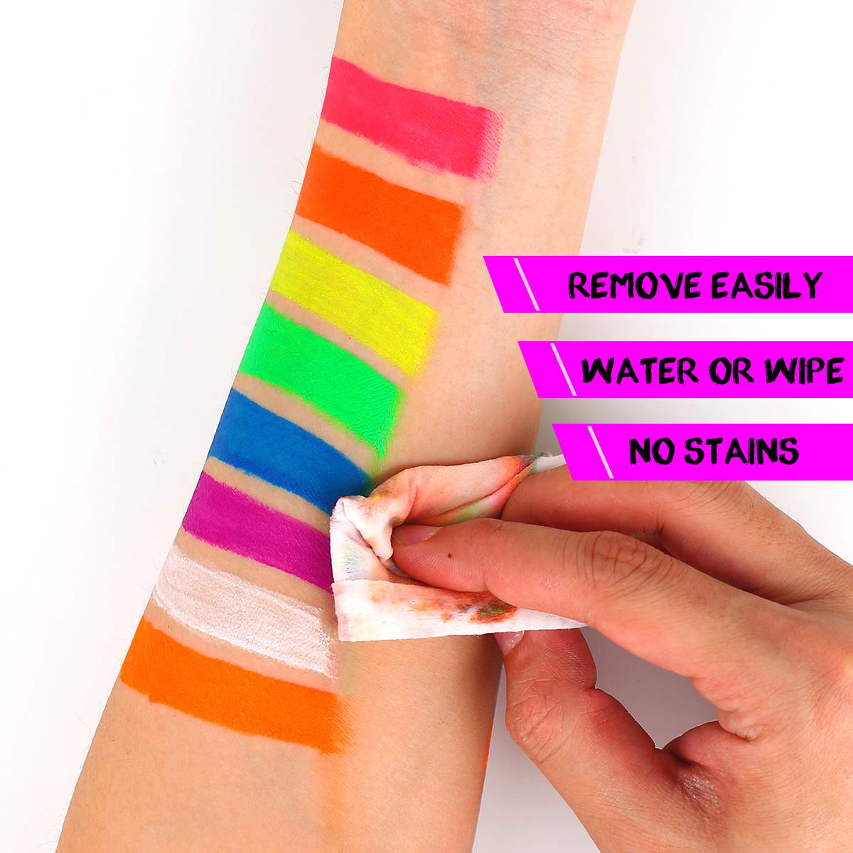 30mlx8 Water Based Cream Neon UV Liquid Face Body Party Paint Kit