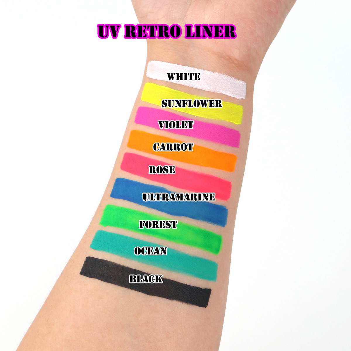 Juego de 2 paletas: paleta delineadora de ojos activada por agua de 9 colores