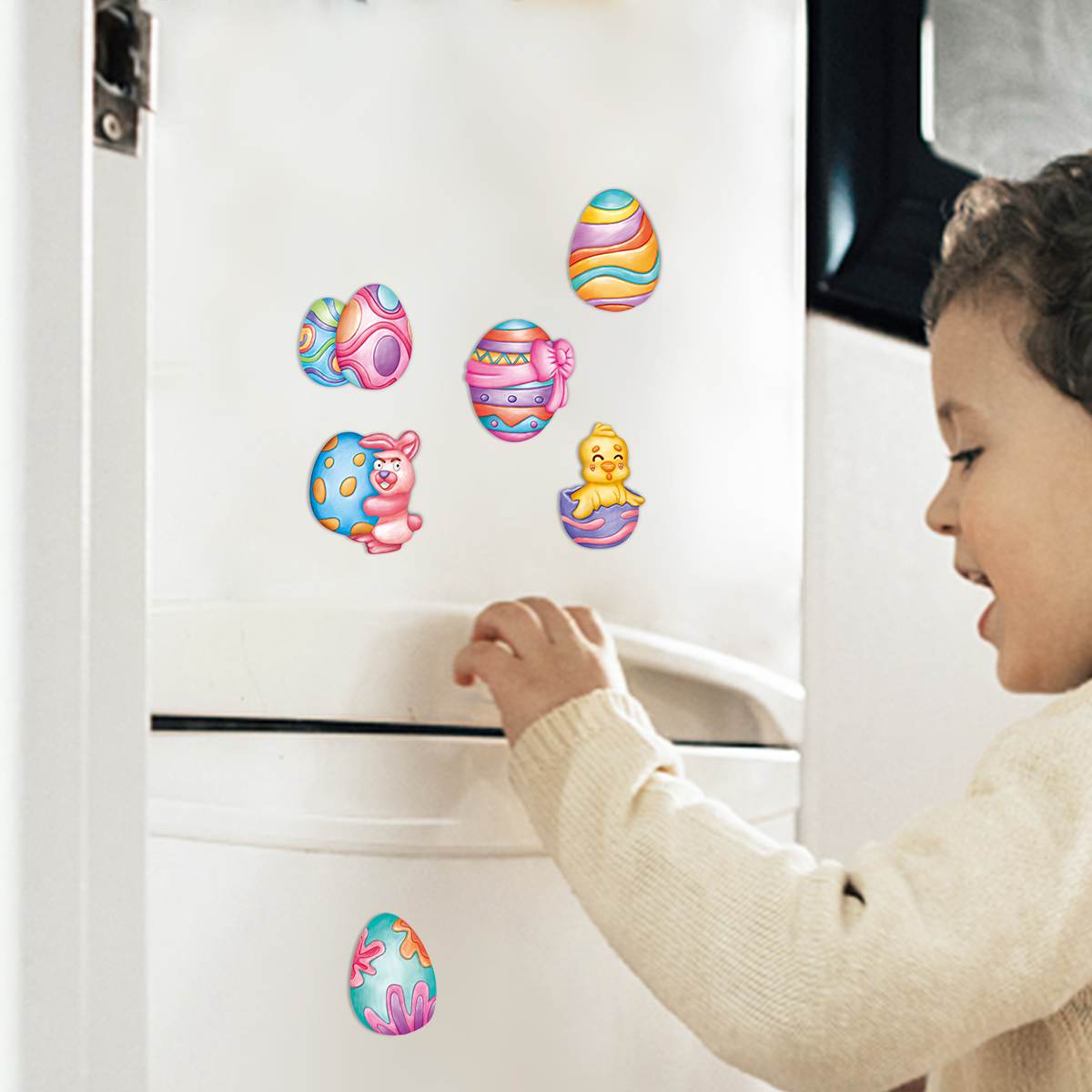 Easter Plaster Mould Paint Fridge Magnet Kit for Kids