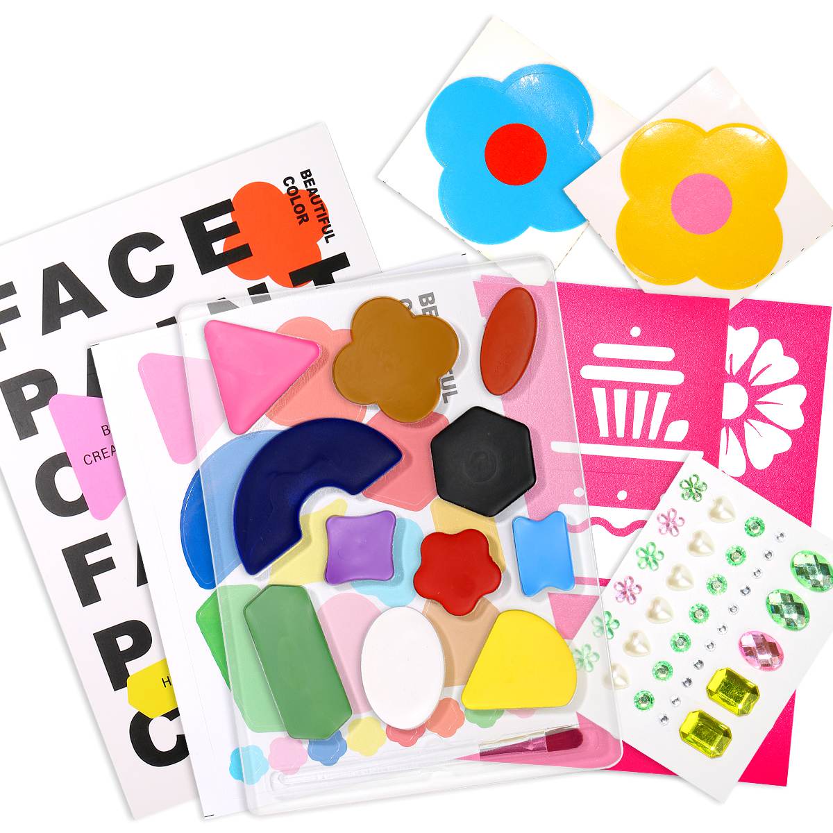 Kit de pintura facial de 11 colores para niños