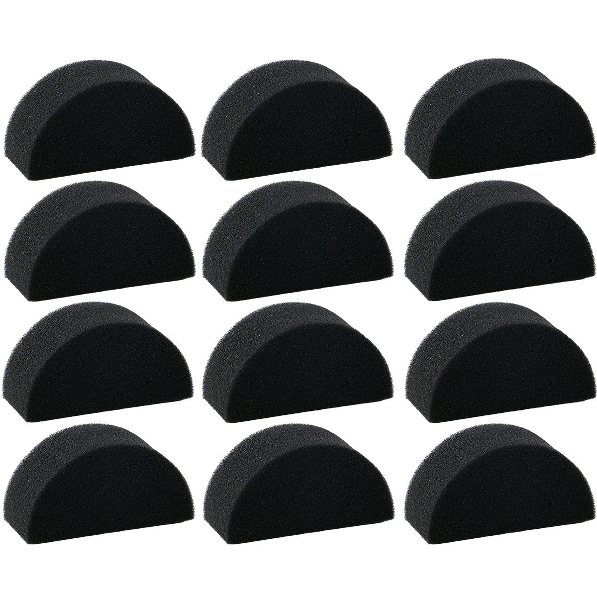 12pcs/ 24pcs Face Paint Sponges Body Painting Half Moon Black