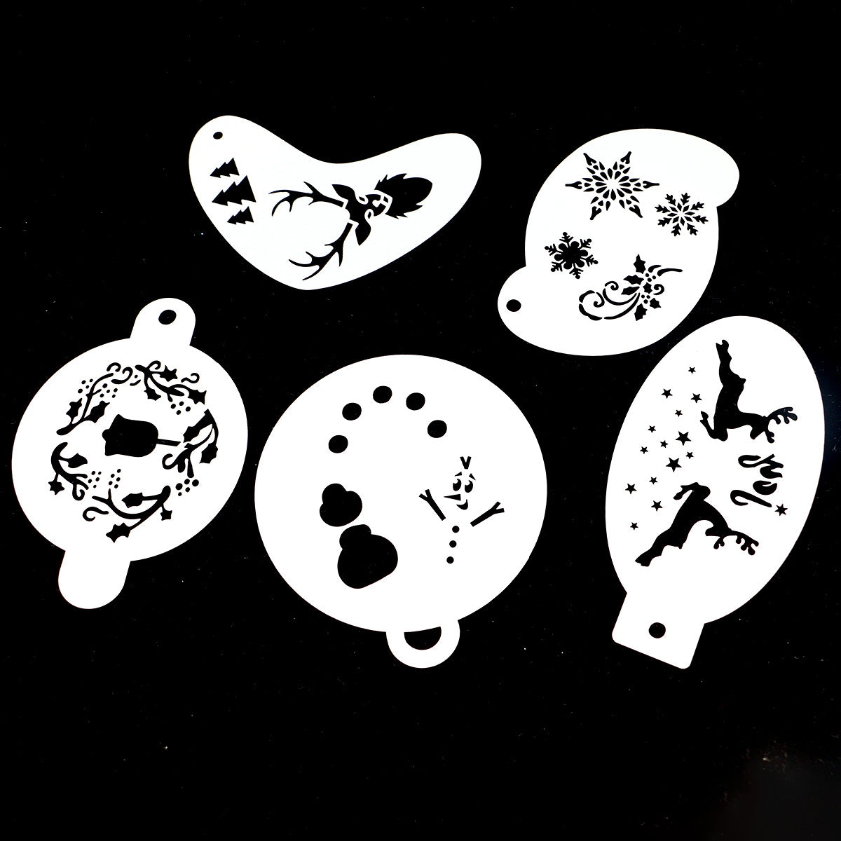 5pcs Reusable Face Paint Stencils