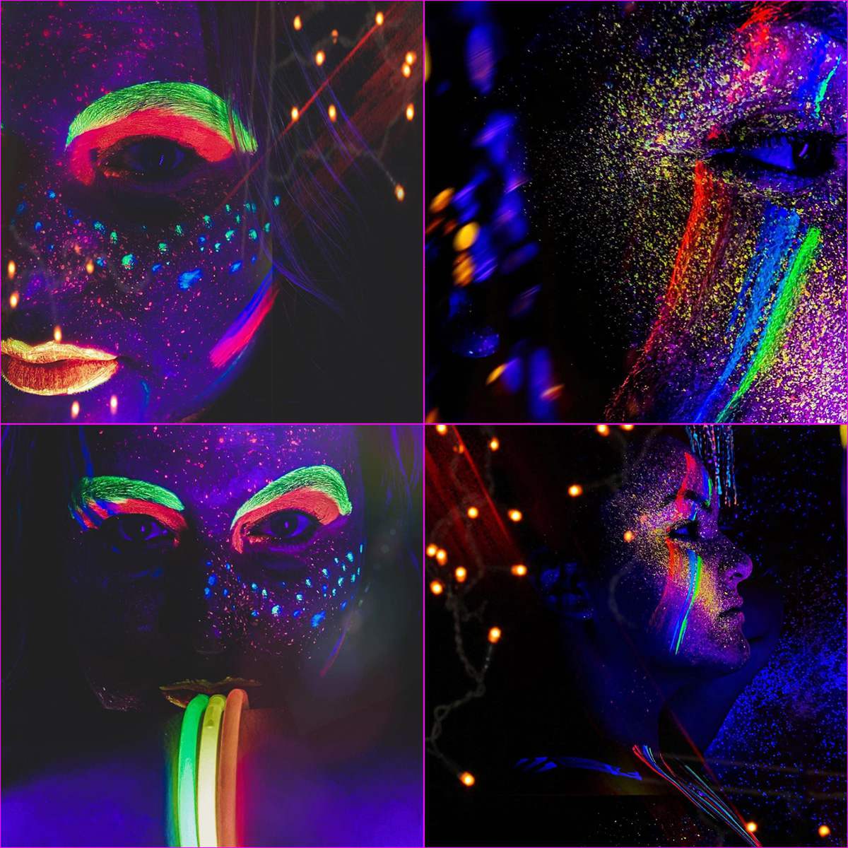 30mlx8 Water Based Cream Neon UV Liquid Face Body Party Paint Kit