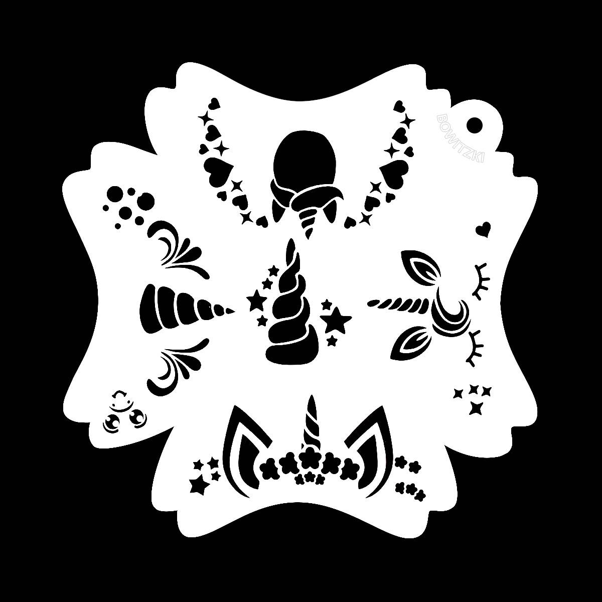5 in 1 Reusable Face Paint Stencils