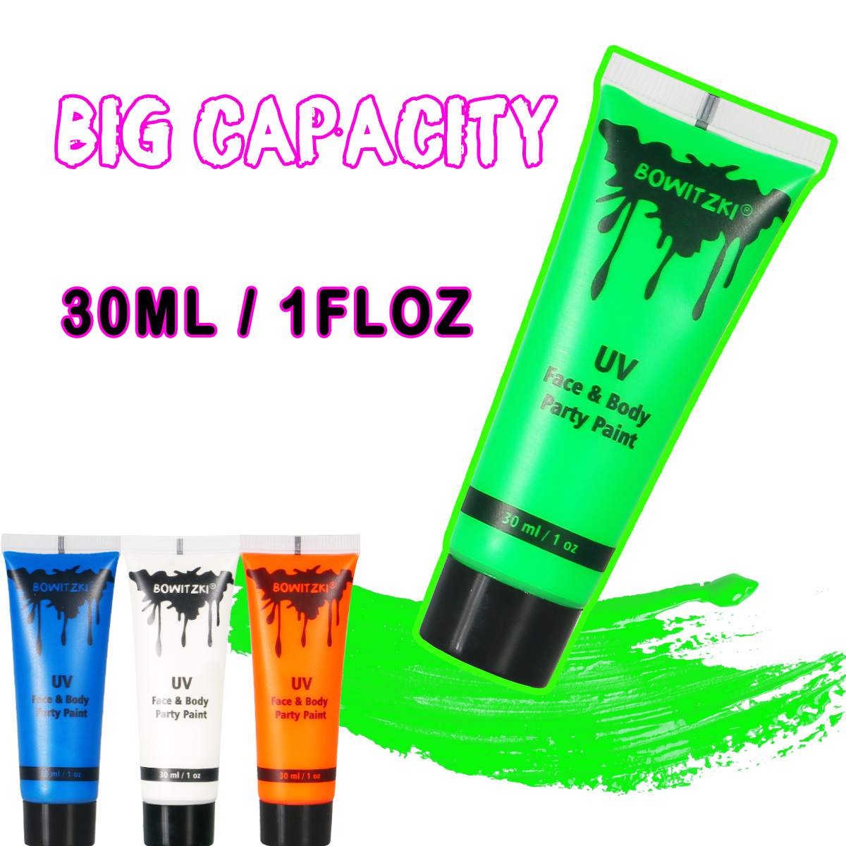 30mlx8 Water Based Cream Neon UV Liquid Face Body Party Paint Kit