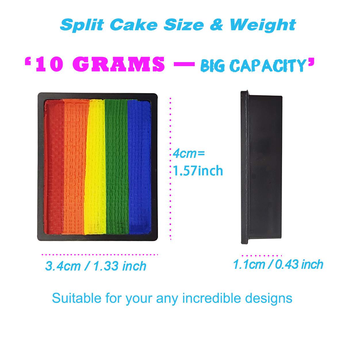 Professionelles One Stroke Gesichtsbemalungsset _ Regenbogenexplosion