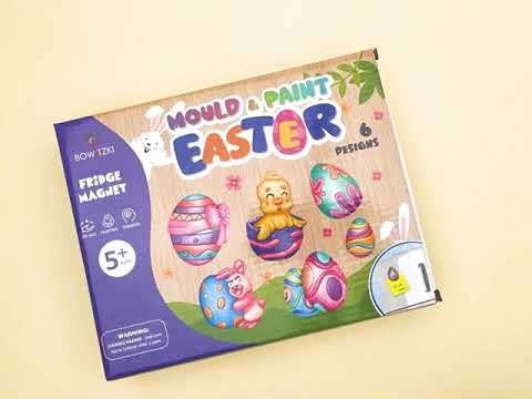 Easter Plaster Mould Paint Fridge Magnet Kit for Kids