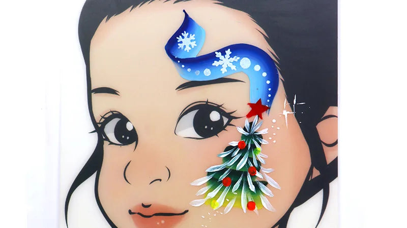Easy Christmas Tree Face Paint Tutorial