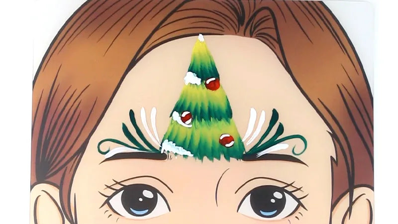 Easy Christmas Tree Face Painting Tutorial for Beginners
