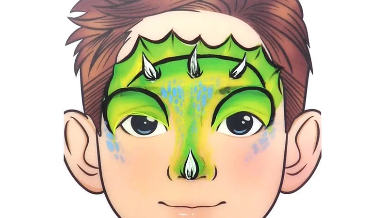 Easy Dinosaur Face Paint Tutorial for Kids