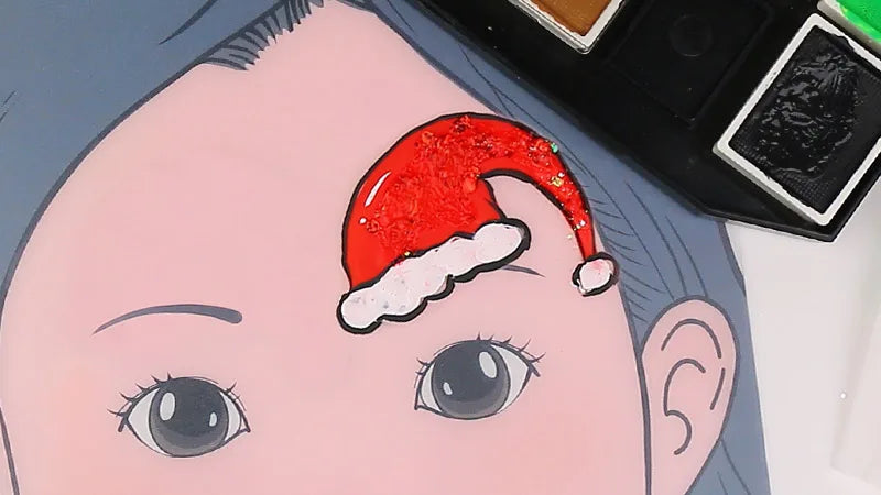 Santa Face Painting Tutorial for Beginners | Easy 3-Step Christmas Design