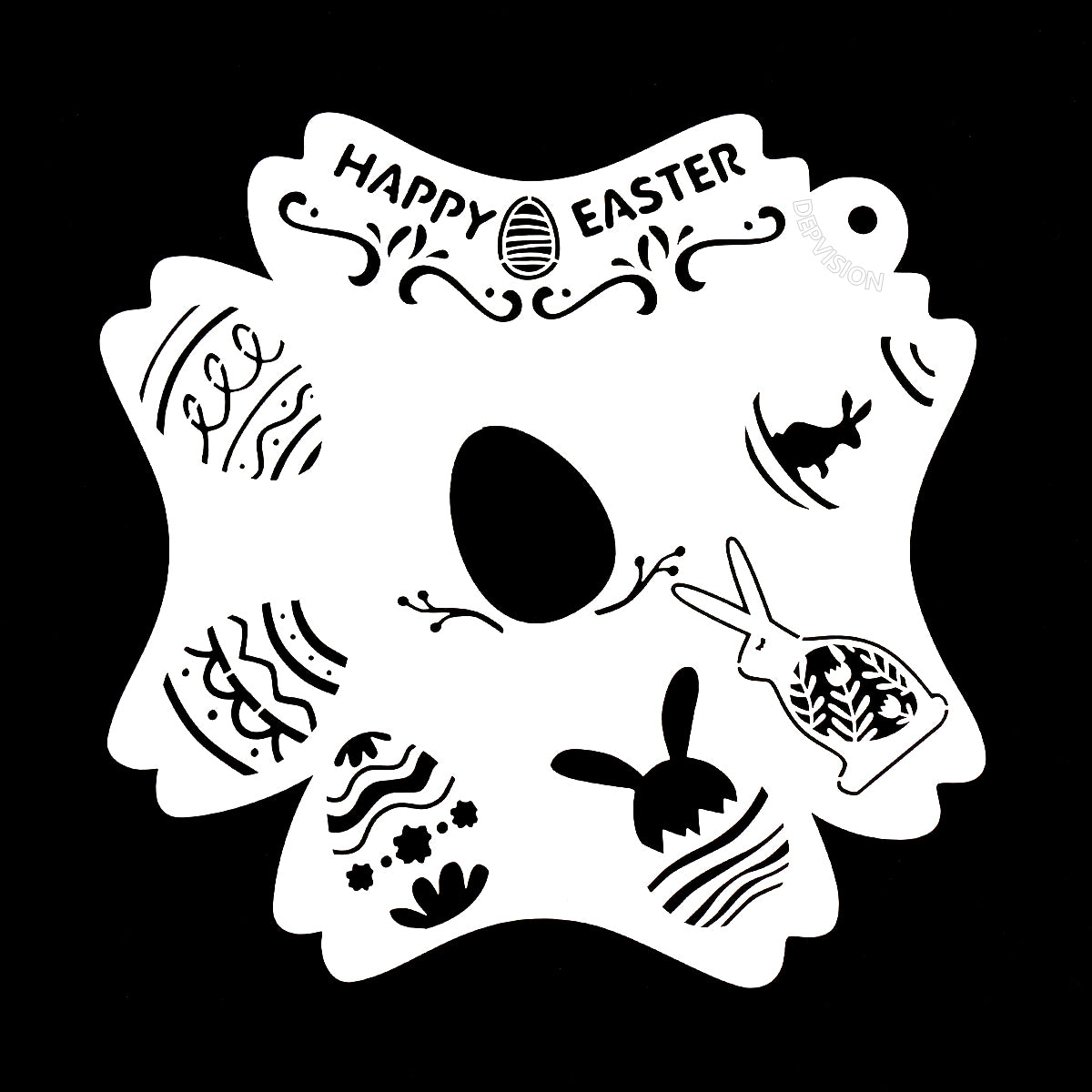 5 in 1 Reusable Face Paint Stencils