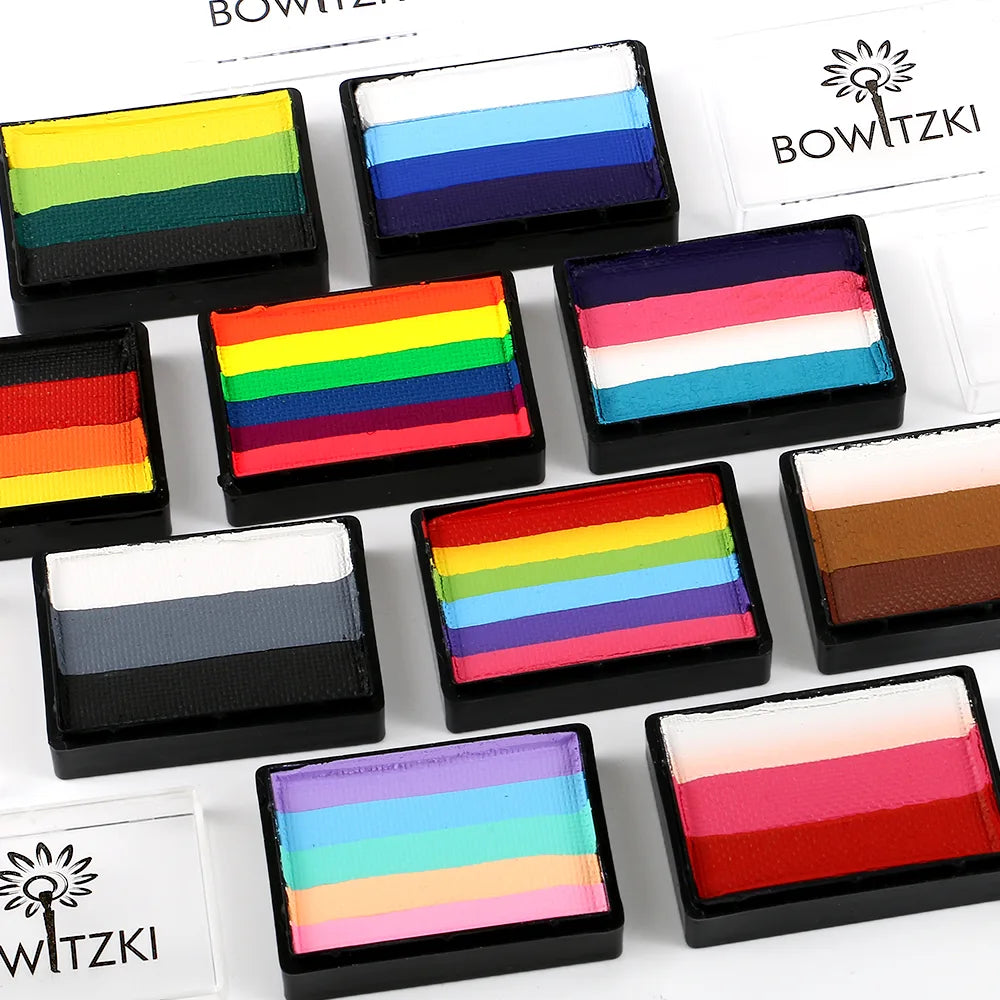 30g One Stroke Split Cake Face Paint - 10 Colors Set