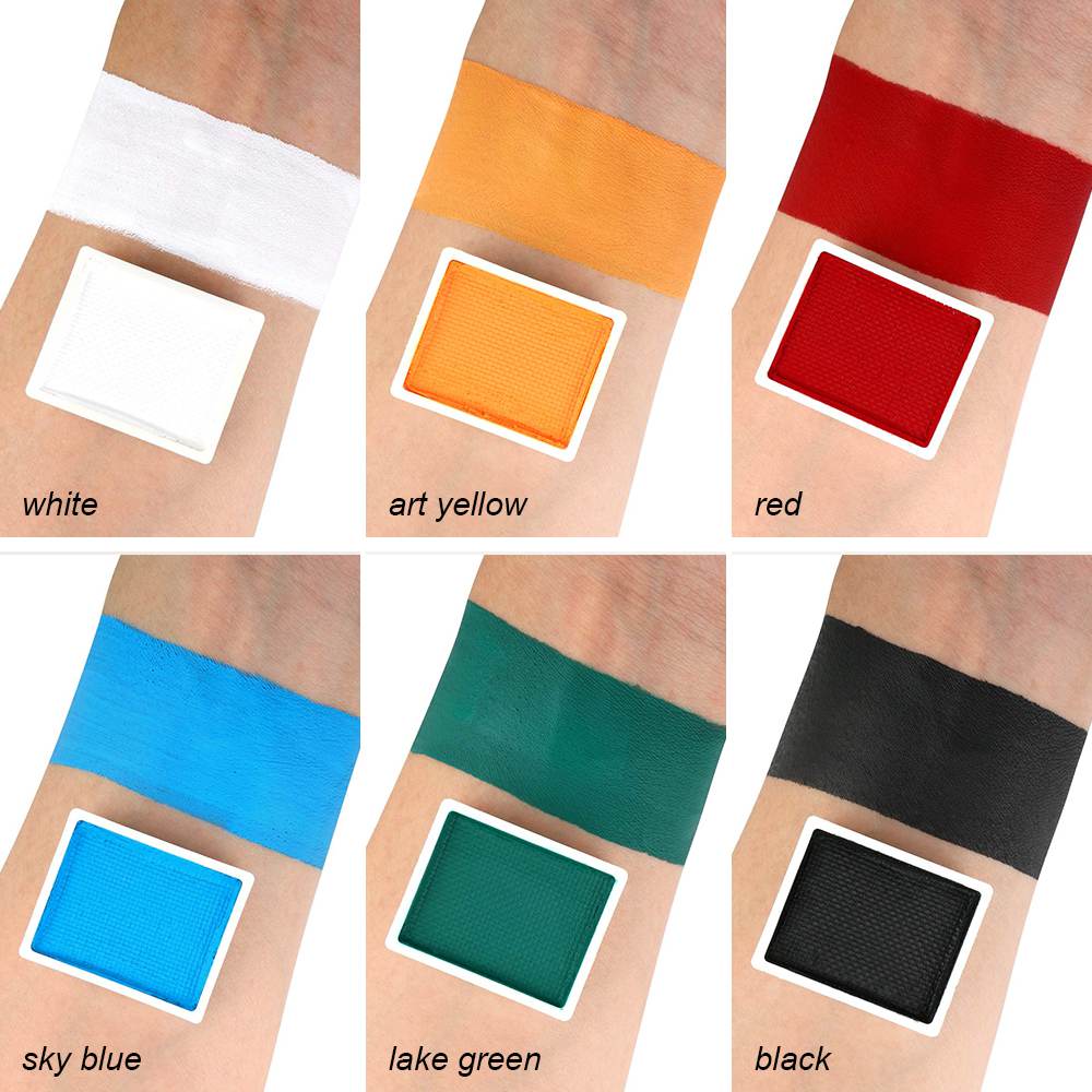 Face Paint Kit, Bowitzki 12 Vibrant Colors 2 Glitter 2 Brushes 40