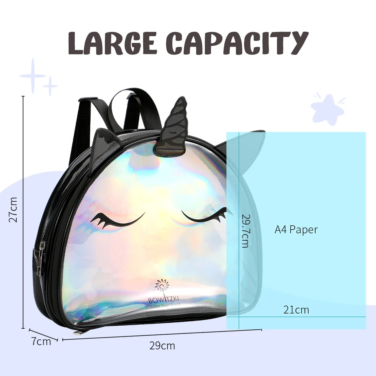 Unicorn Face Paint Bag for Kids - Black