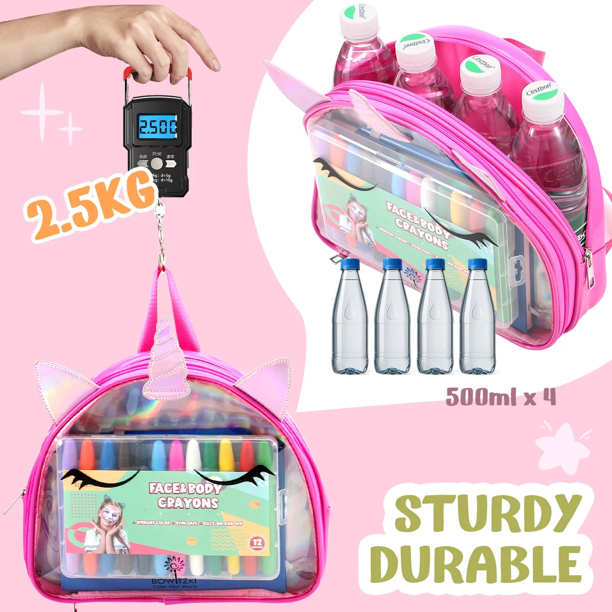 Unicorn Face Paint Bag for Kids - Pink