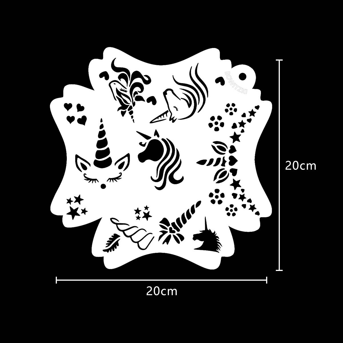 5 in 1 Reusable Face Paint Stencils